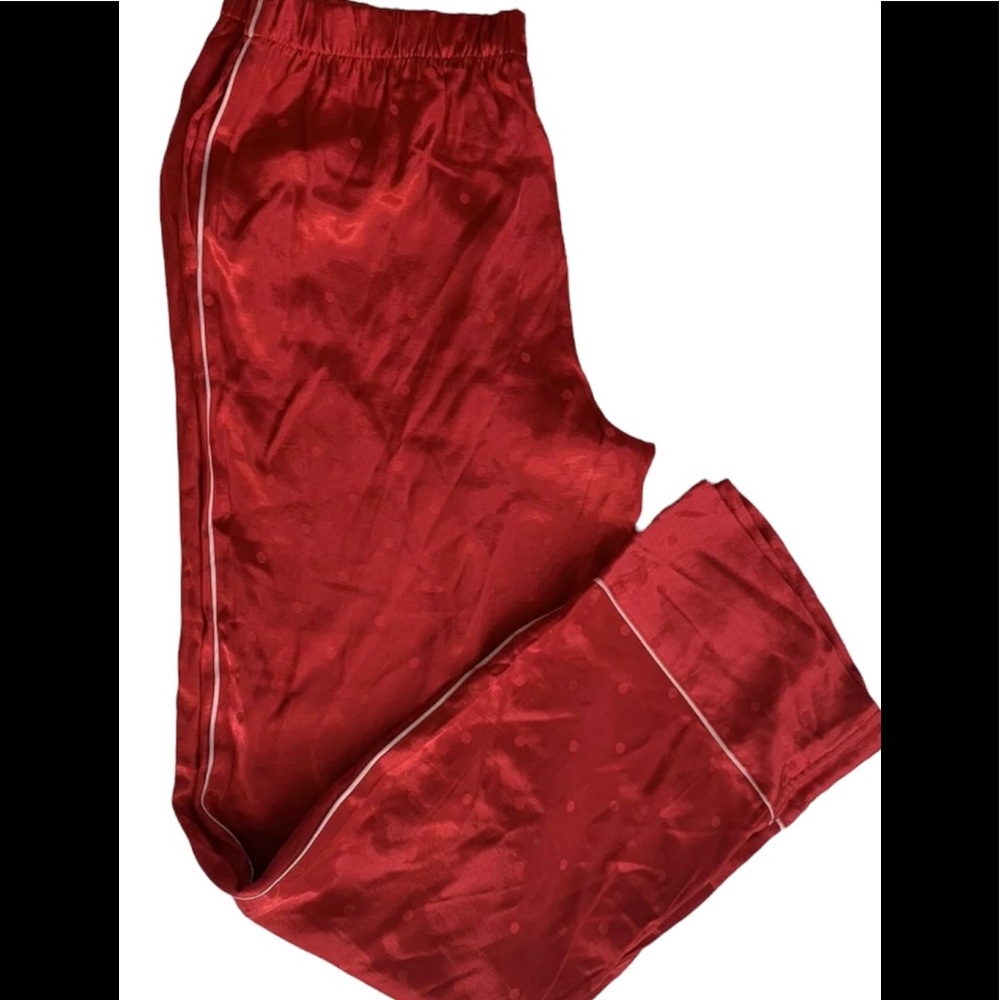 VICTORIA’S SECRET Sleep Pants Pajama Sleepwear Satin Polka Dot Red S M L NWT